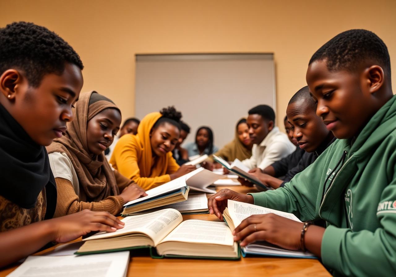 Élèves en classe au CEM Hodan 1